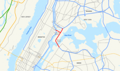 Karte der Brücke in New York City