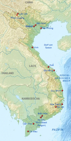 Vietnam und die wichtigsten Städte