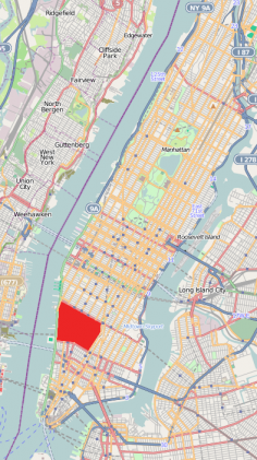 Lage des Stadtteils in Lower Manhattan